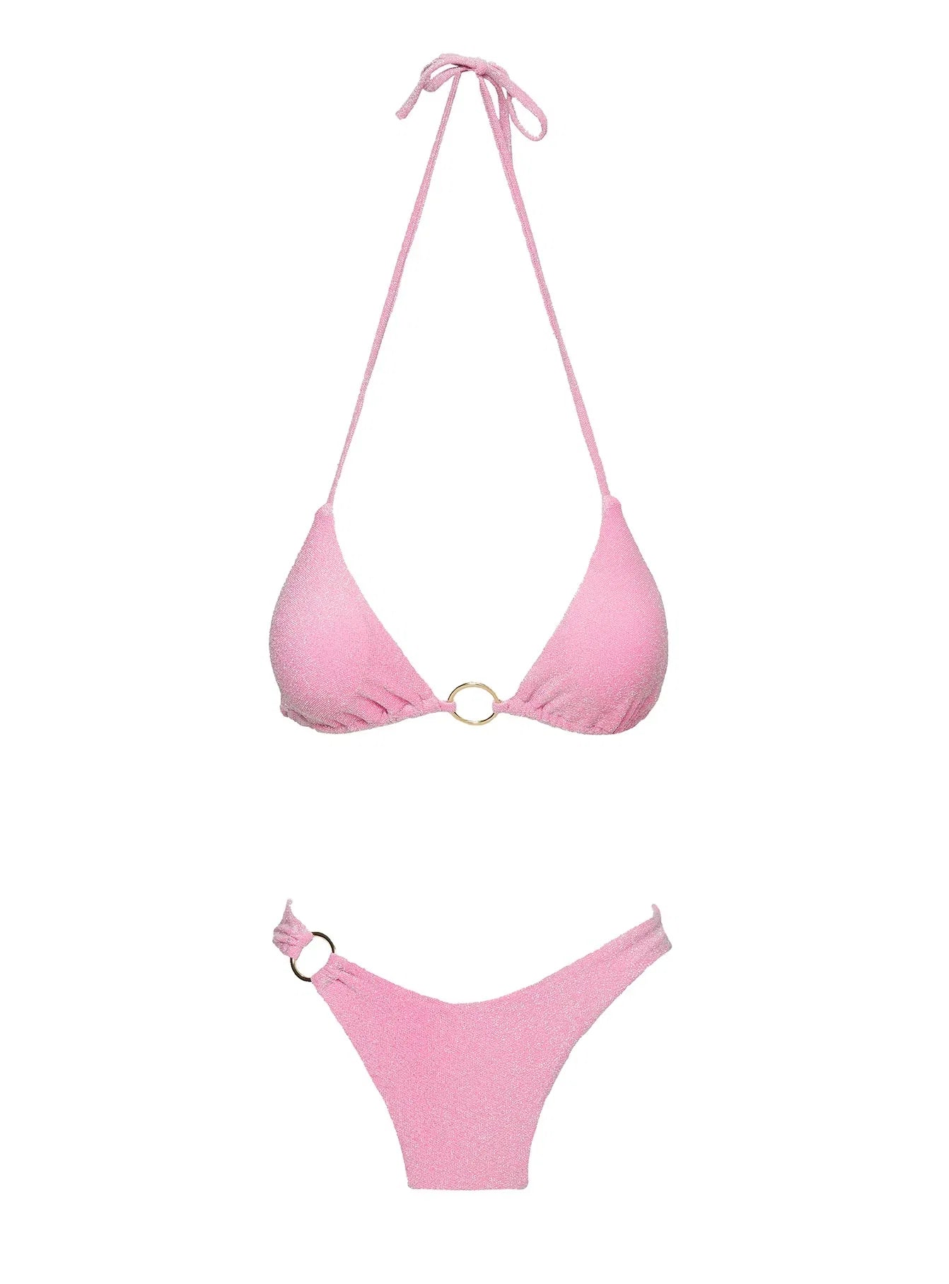 Layla Triangle Bikini Top Pink