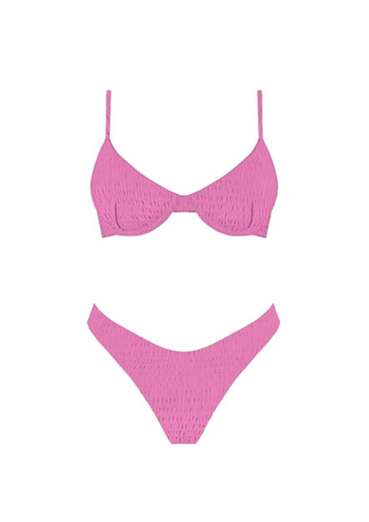 Maua Pink Smocked Bikini