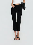 Cindee High Rise Cropped Jeans Jet Black