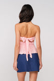 Amelia Light Pink Floral Strapless Top