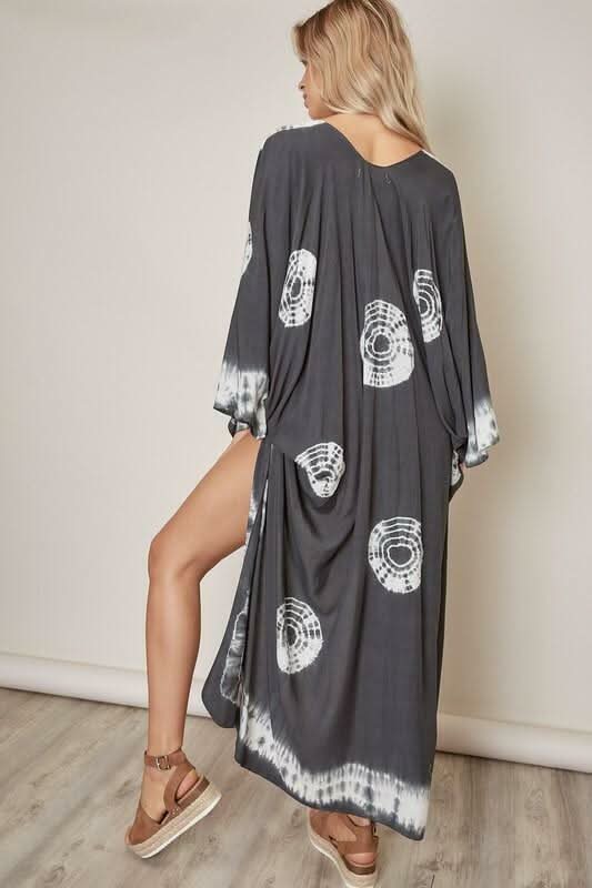 As You Wish Charcoal Tie Dye Kimono