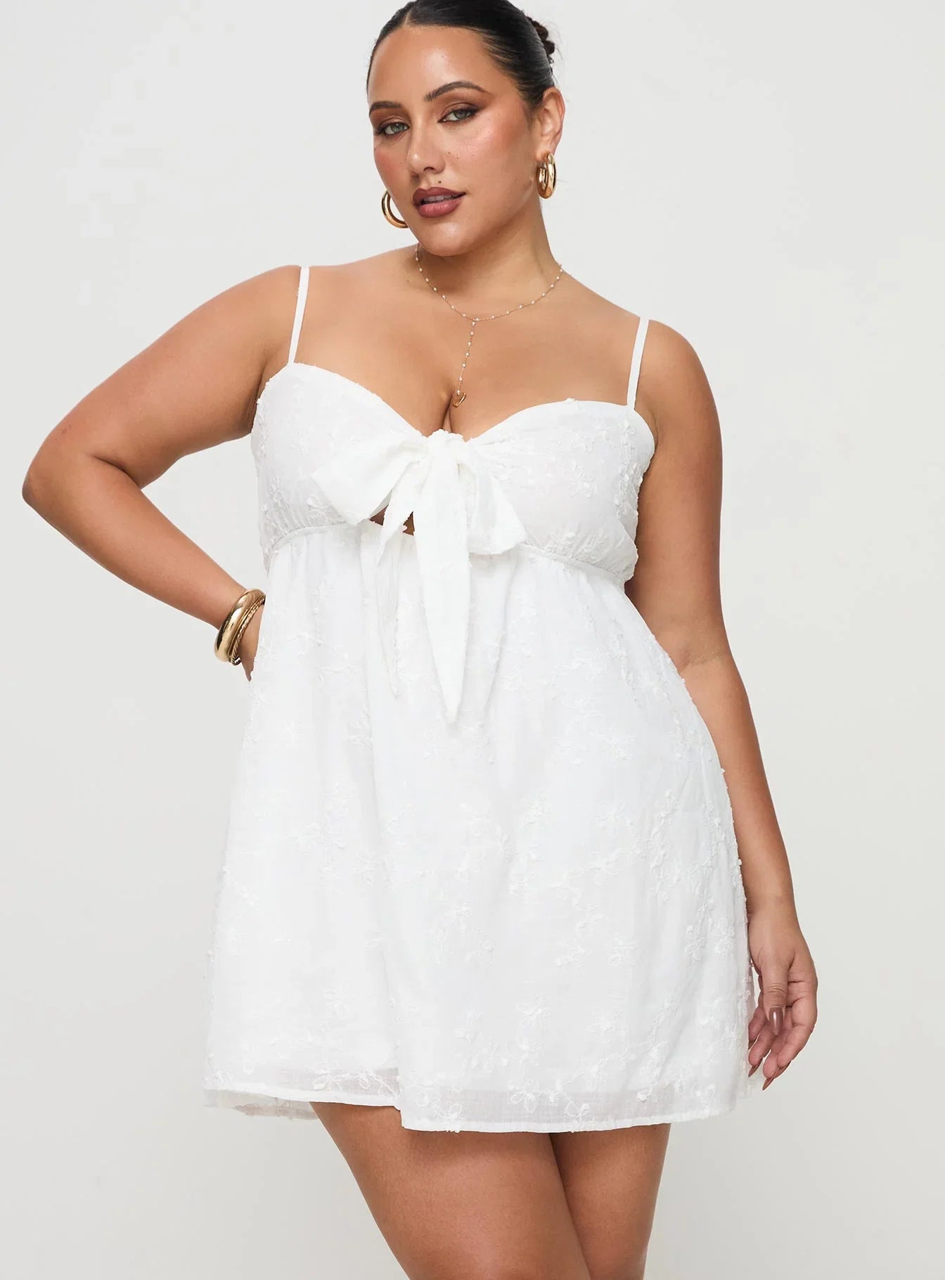 Granno Mini Dress White Curve