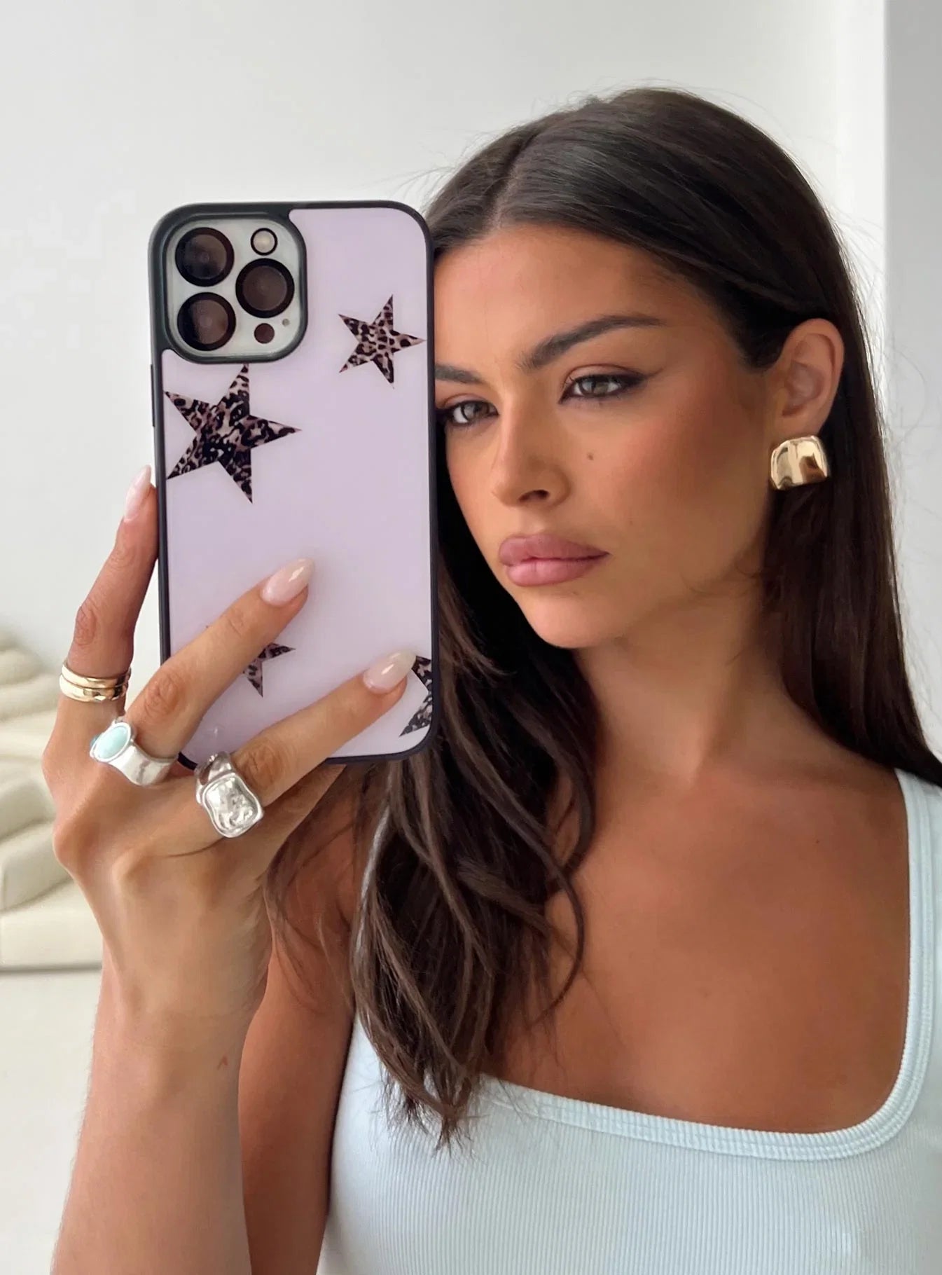 Unfolding iPhone Case Pink Leopard
