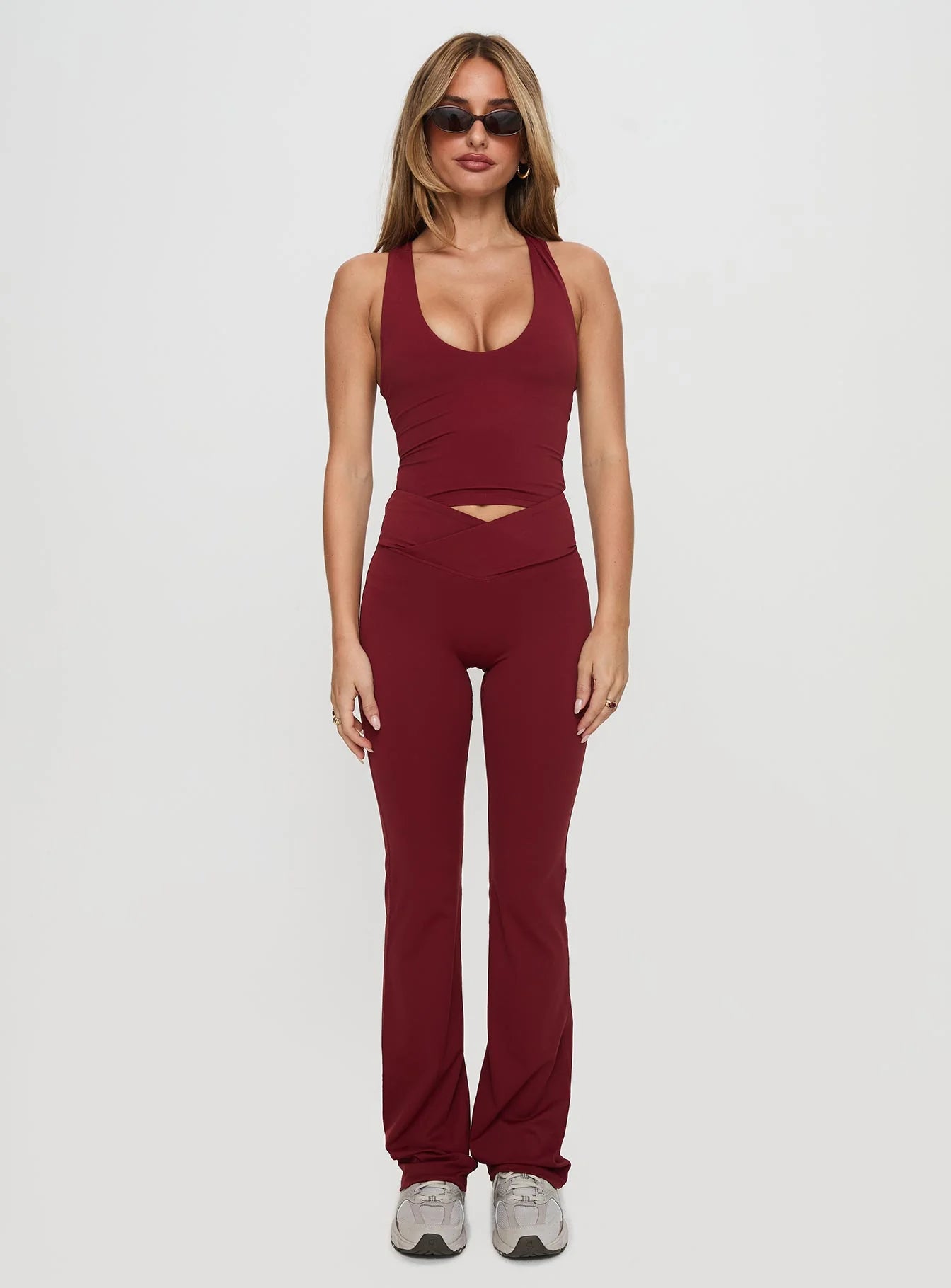 Fast Track Longline Active Tank Top Red