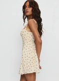 Xanthus Mini Dress Yellow Floral