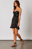 Oasis Black Floral Print Strapless Mini Dress