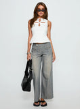 Celyse Cut Out Detail Top White