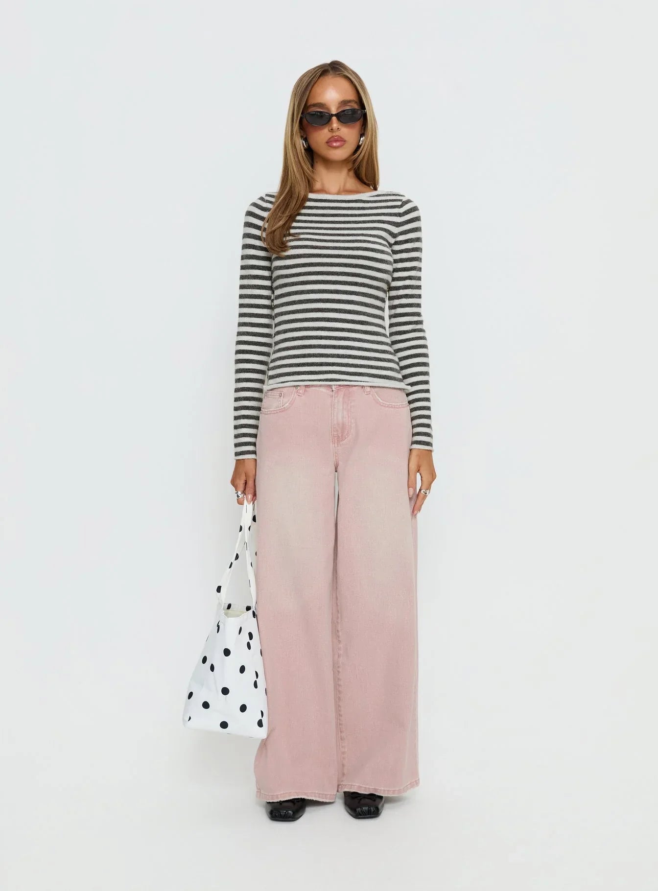 Lucky Dip Mid Rise Straight Leg Jeans Washed Pink