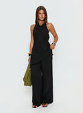 Emorisa Mid Rise Chiffon Pant Black