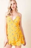 Mila Yellow Bird Print Skort Dress