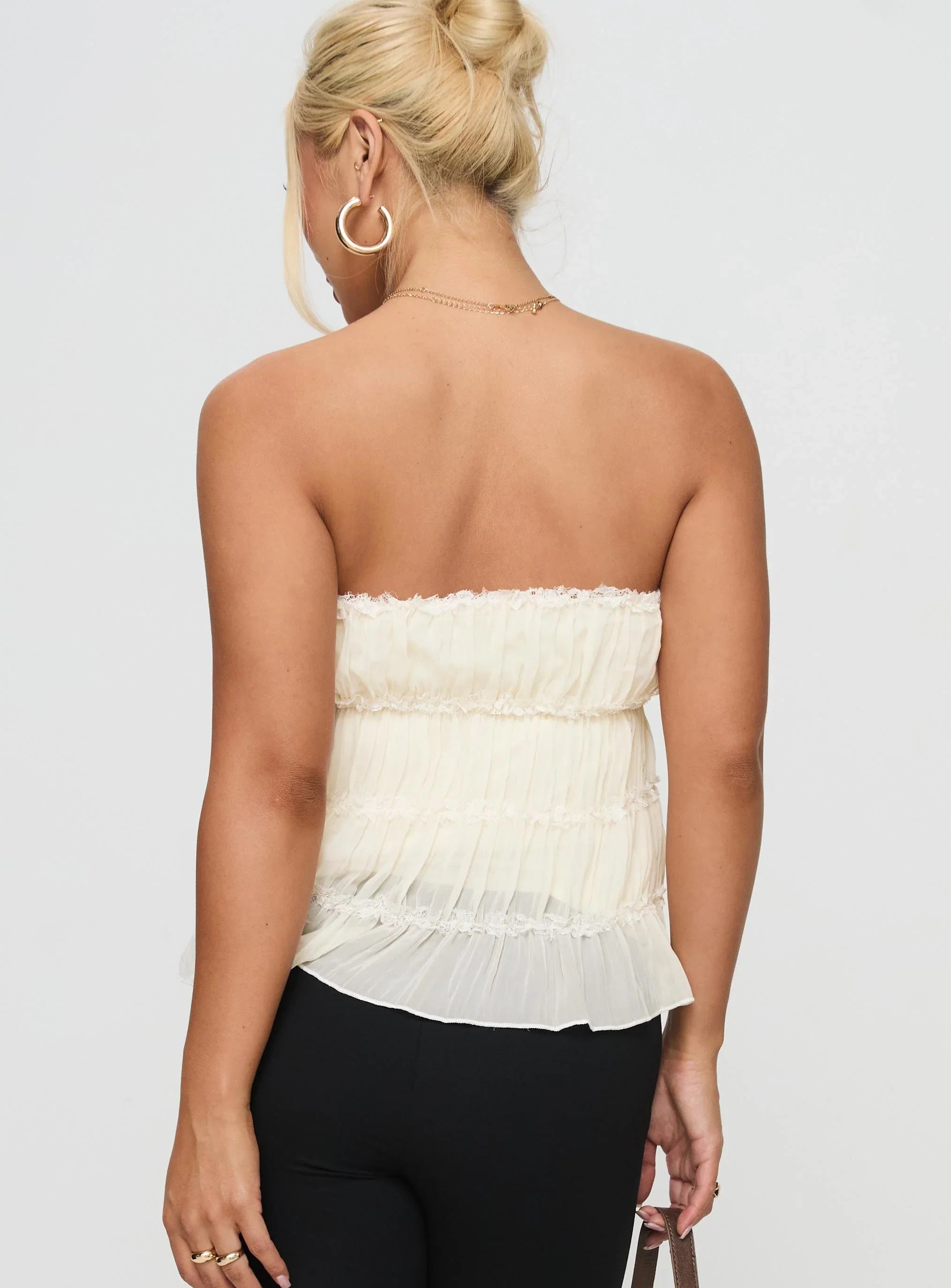 Avelina Strapless Top Cream