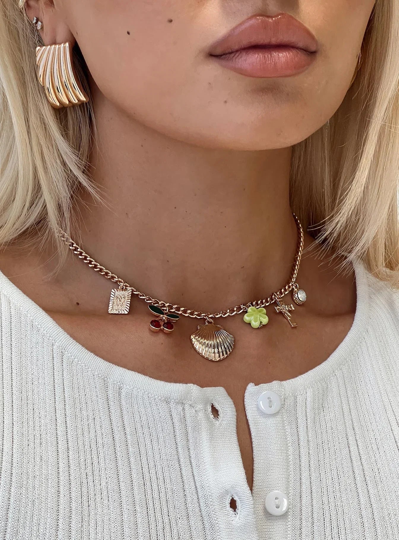 All My Life Charm Necklace Gold