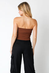 Becca Brown Twist Knot Tube Top