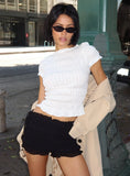 Tessabelle Shirred Bloomer Shorts Black