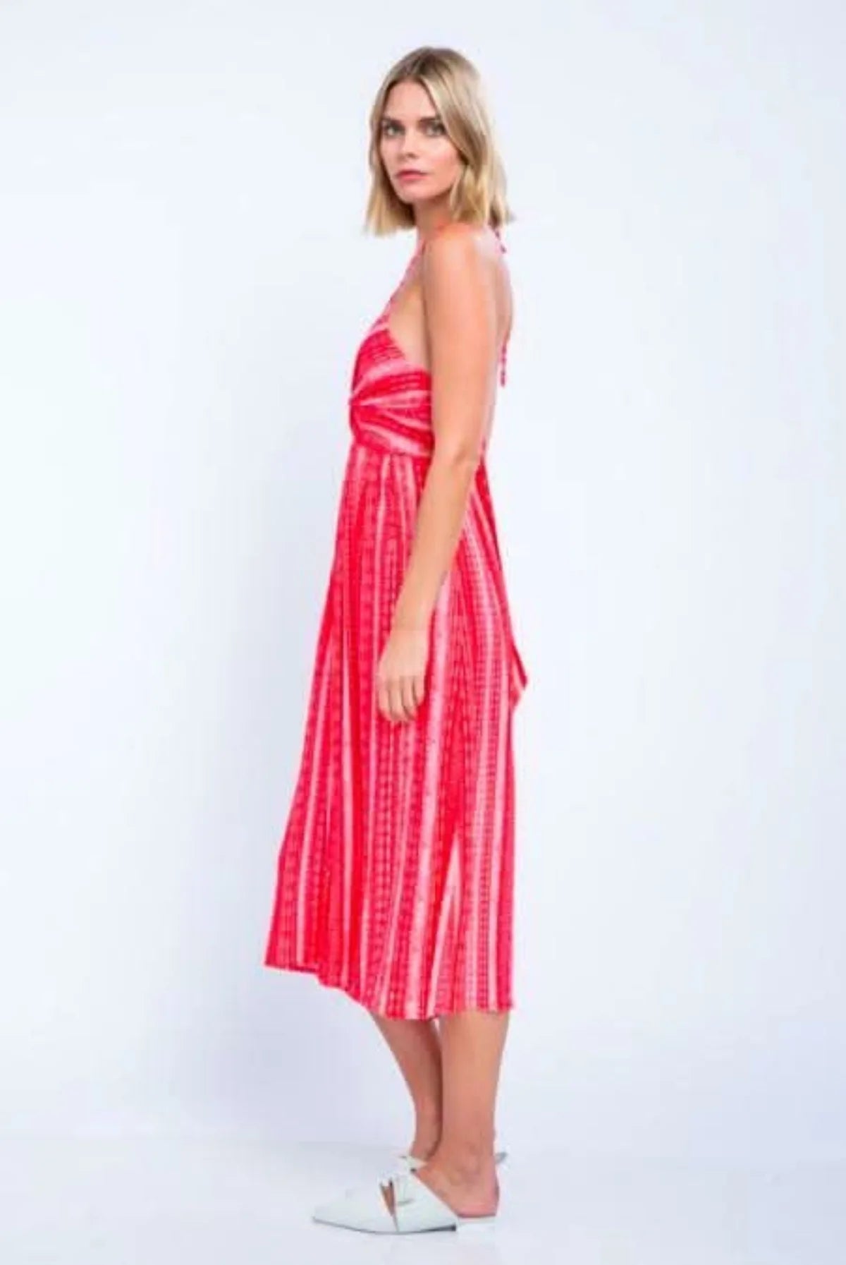 Mia Red Boho Print Cutout Culotte Jumpsuit