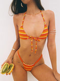 Another Sunny Day Bikini Bottoms Orange Stripe