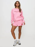 Princess Polly Sweat Short Bubble Text Pink Red
