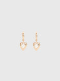 Live In Reality Heart Earrings Gold