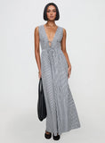 Pokey Maxi Dress Black White Stripe