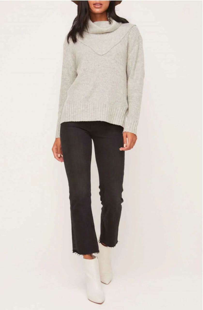Joel Heather Grey Cowl Neck Sweater