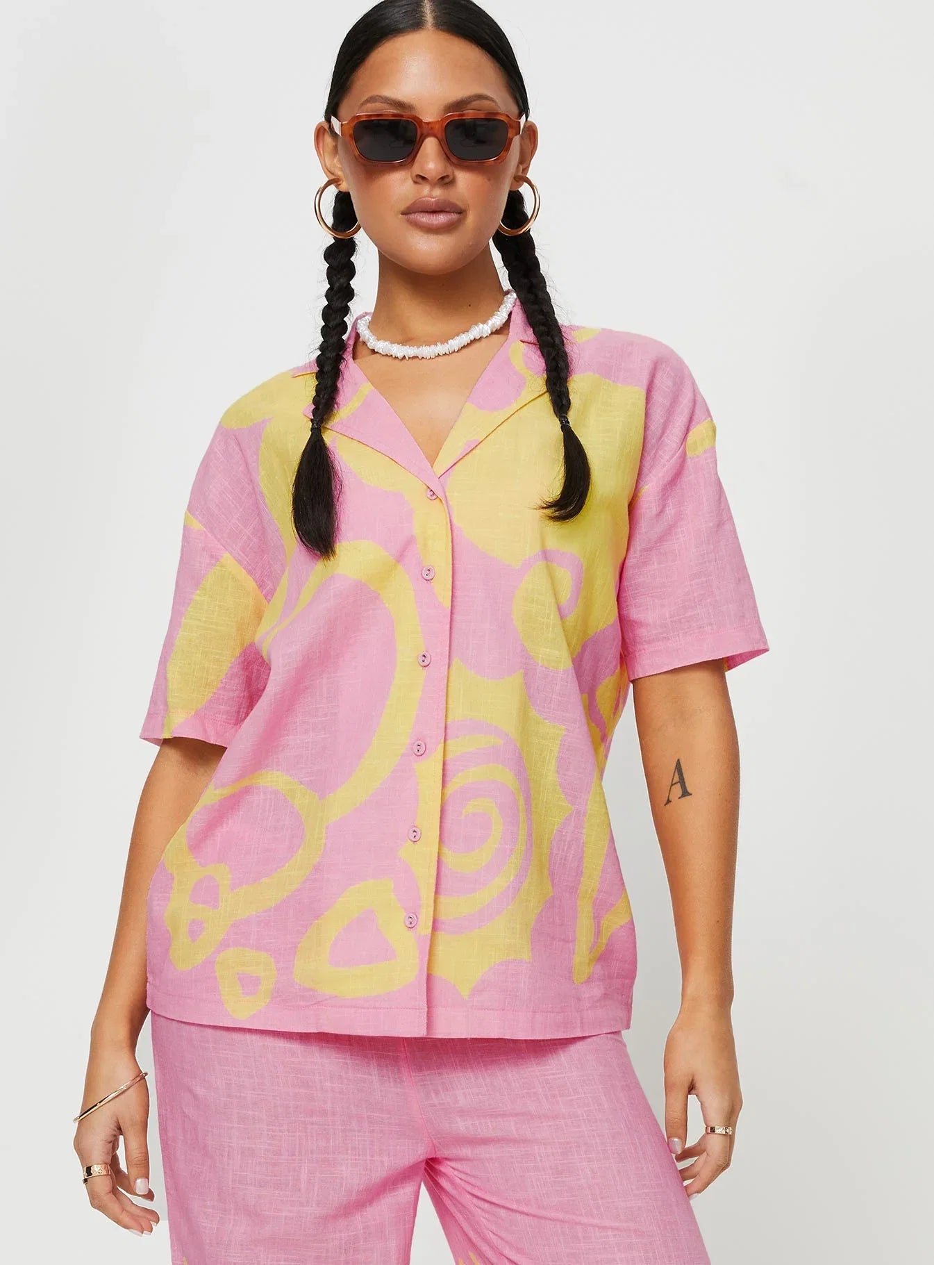 Sollene Top Pink Yellow