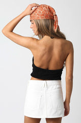 Monica Off White Denim Mini Skirt