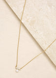 Ettika Pearl and Crystal 18K Gold Plated Pendant Necklace