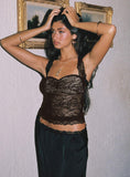 Fantasize Lace Halter Top Black Petite