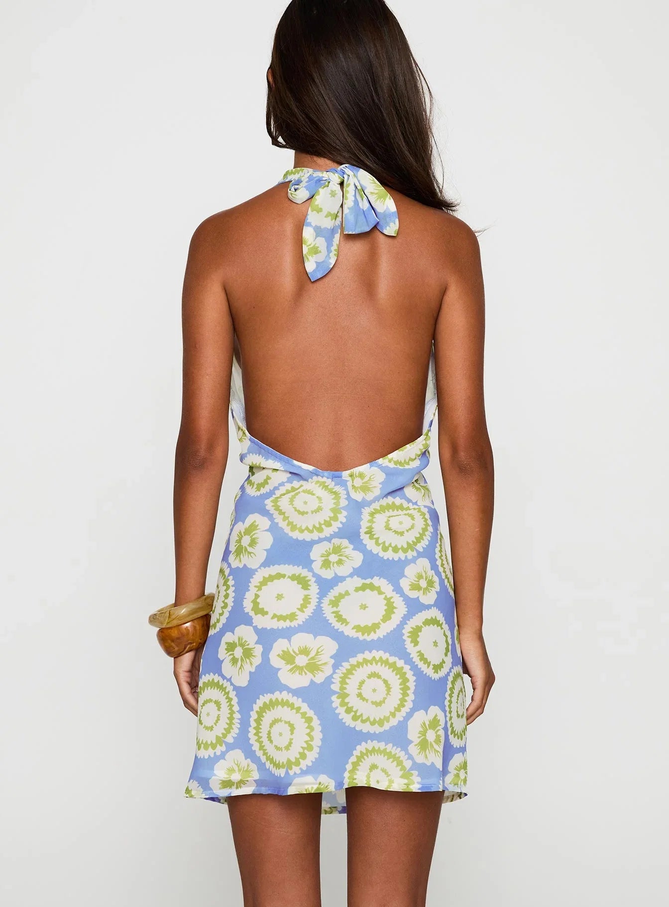 Neelia Mini Dress Blue Yellow