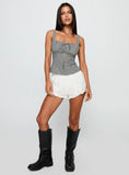 Modern Girl Top Black Gingham
