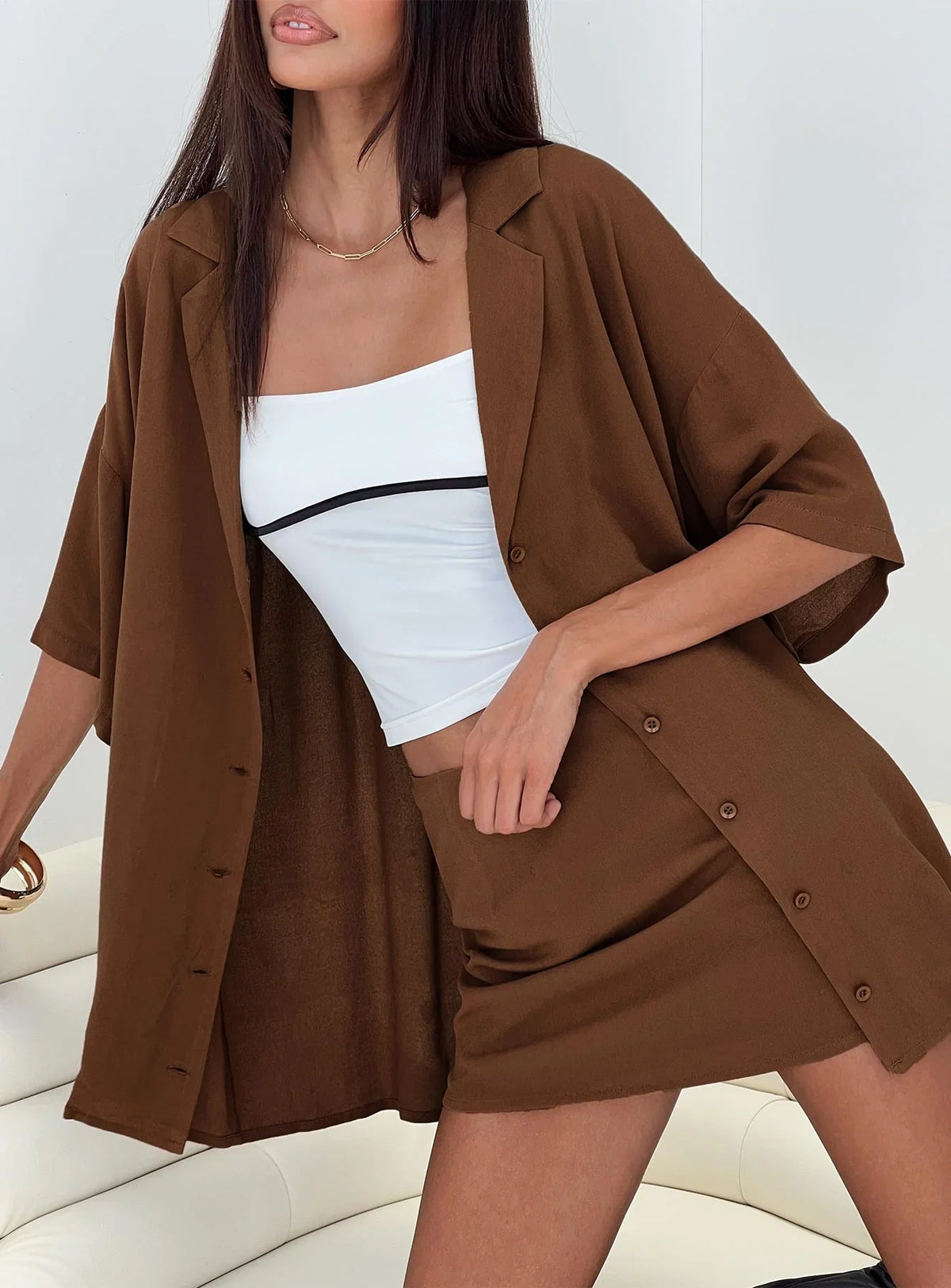 Caraliia Shirt Brown