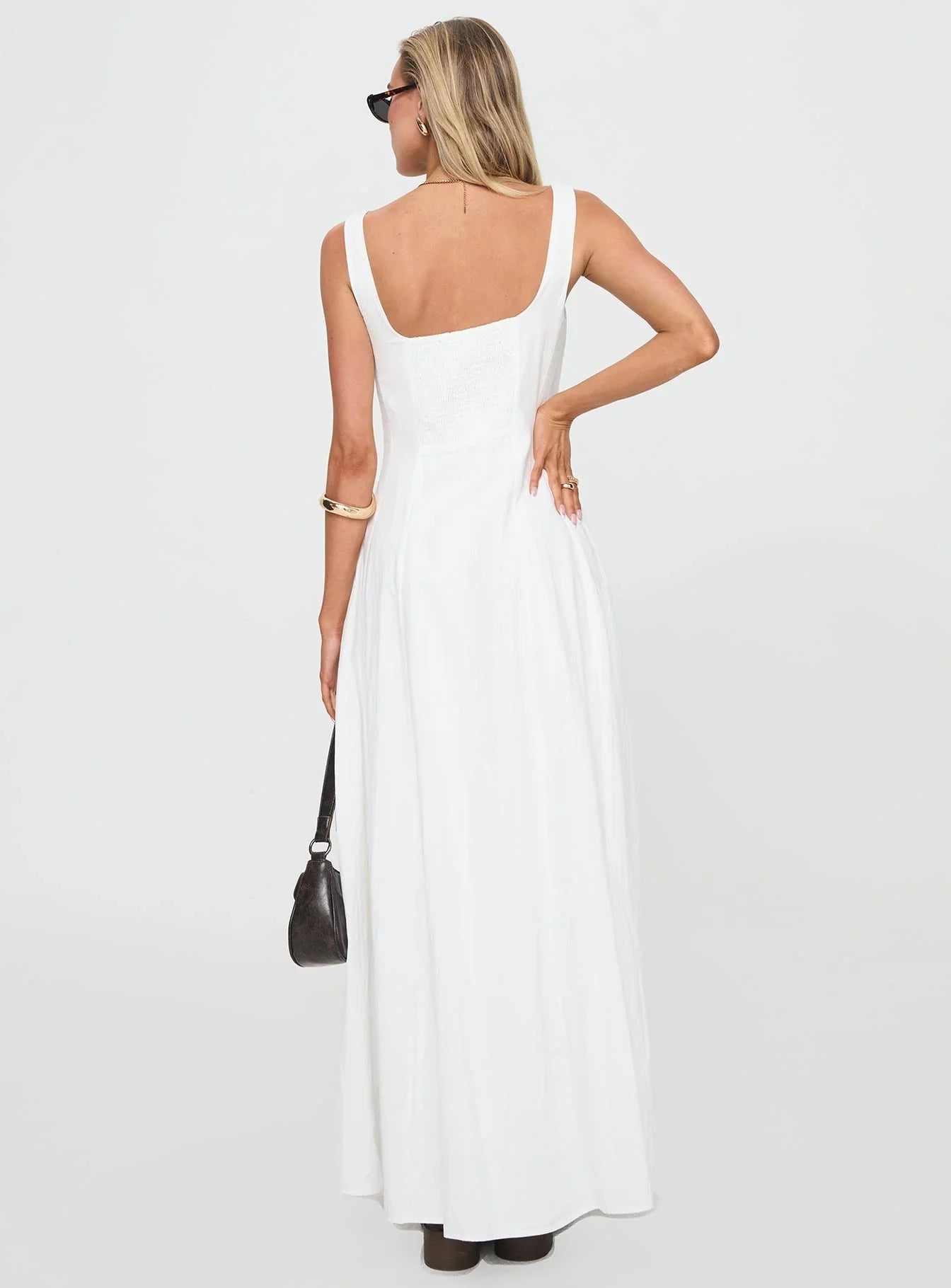You Can Maxi Dress White Petite