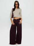 Jaeda Collared 3/4 Sleeve Top Stripe