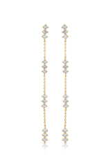 Ettika Linear Crystal Drop Earrings