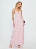 Samiyah Button Down Maxi Dress Red Stripe