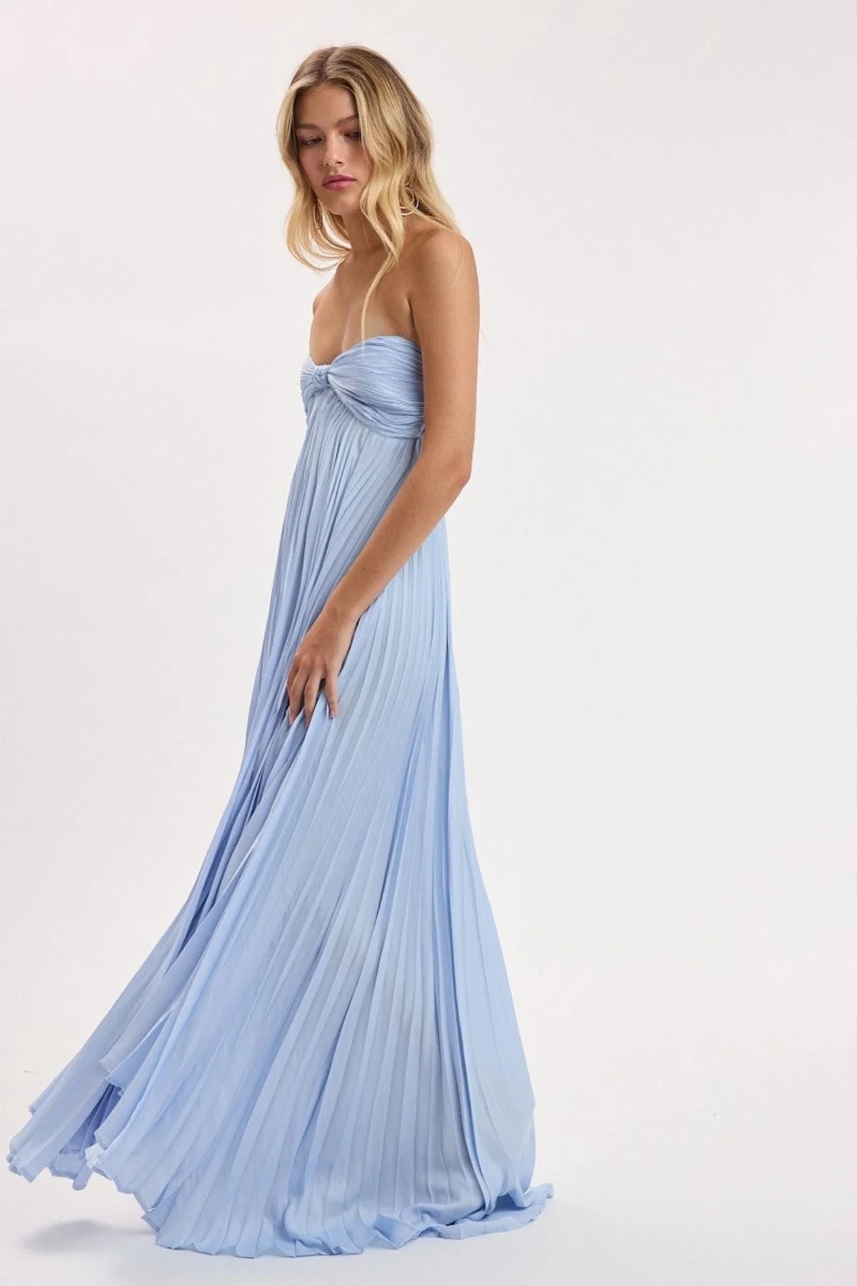 Willow Light Blue Strapless Maxi Dress
