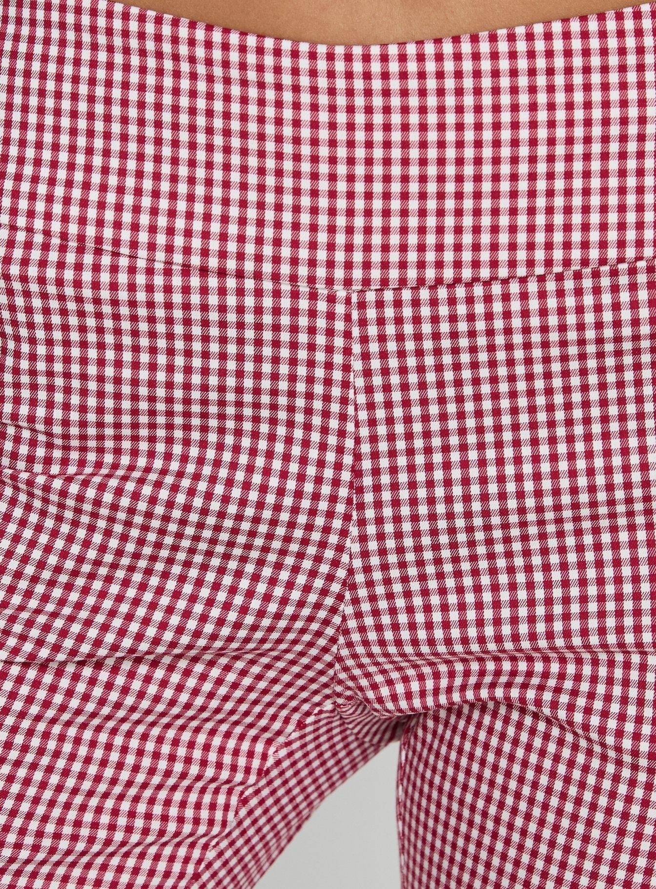 Rossie Capri Pants Red Gingham