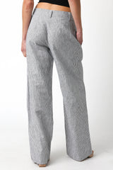 Sweet Nothing Black and White Striped Linen Pants