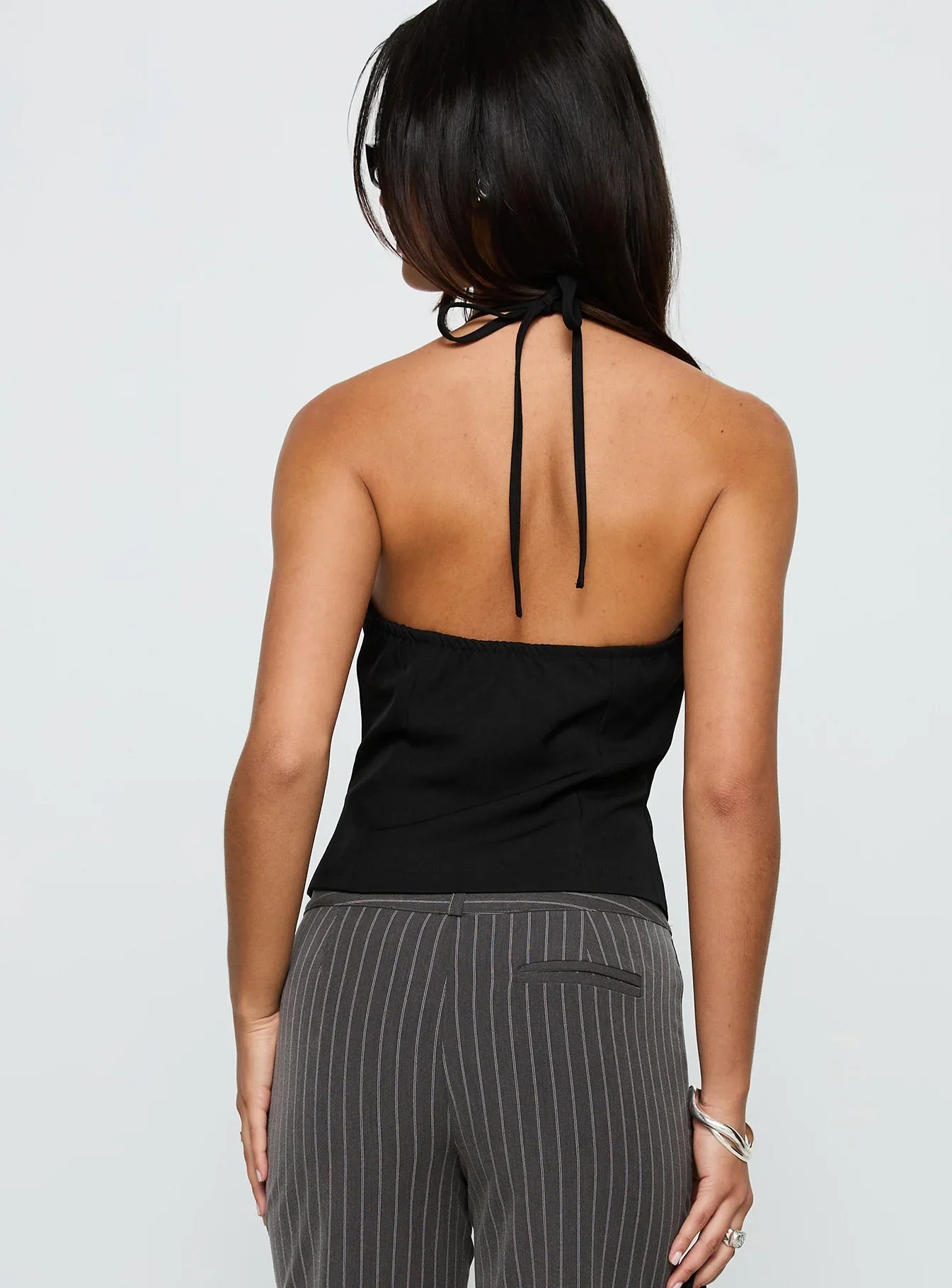 No Sleep Halter Top Black