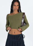 Santorini Knit Top Khaki