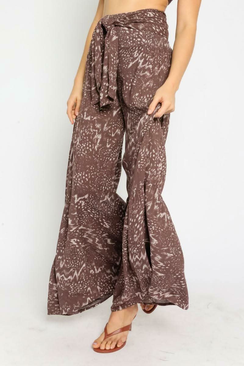 By The Shore Etched Espresso Two Piece Jumpsuit