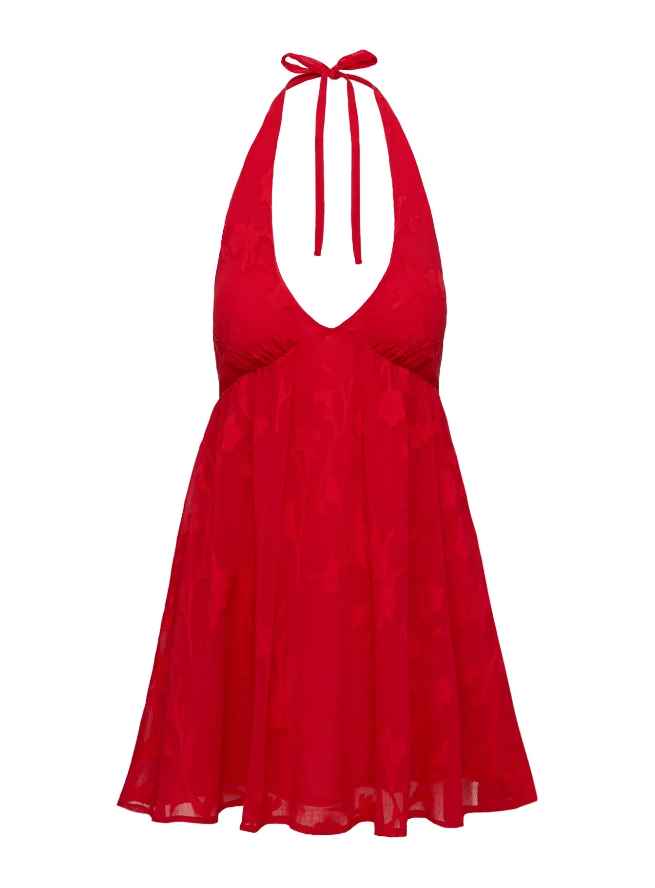 Moriah Halter Mini Dress Red
