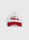 California Trucker Hat Red White