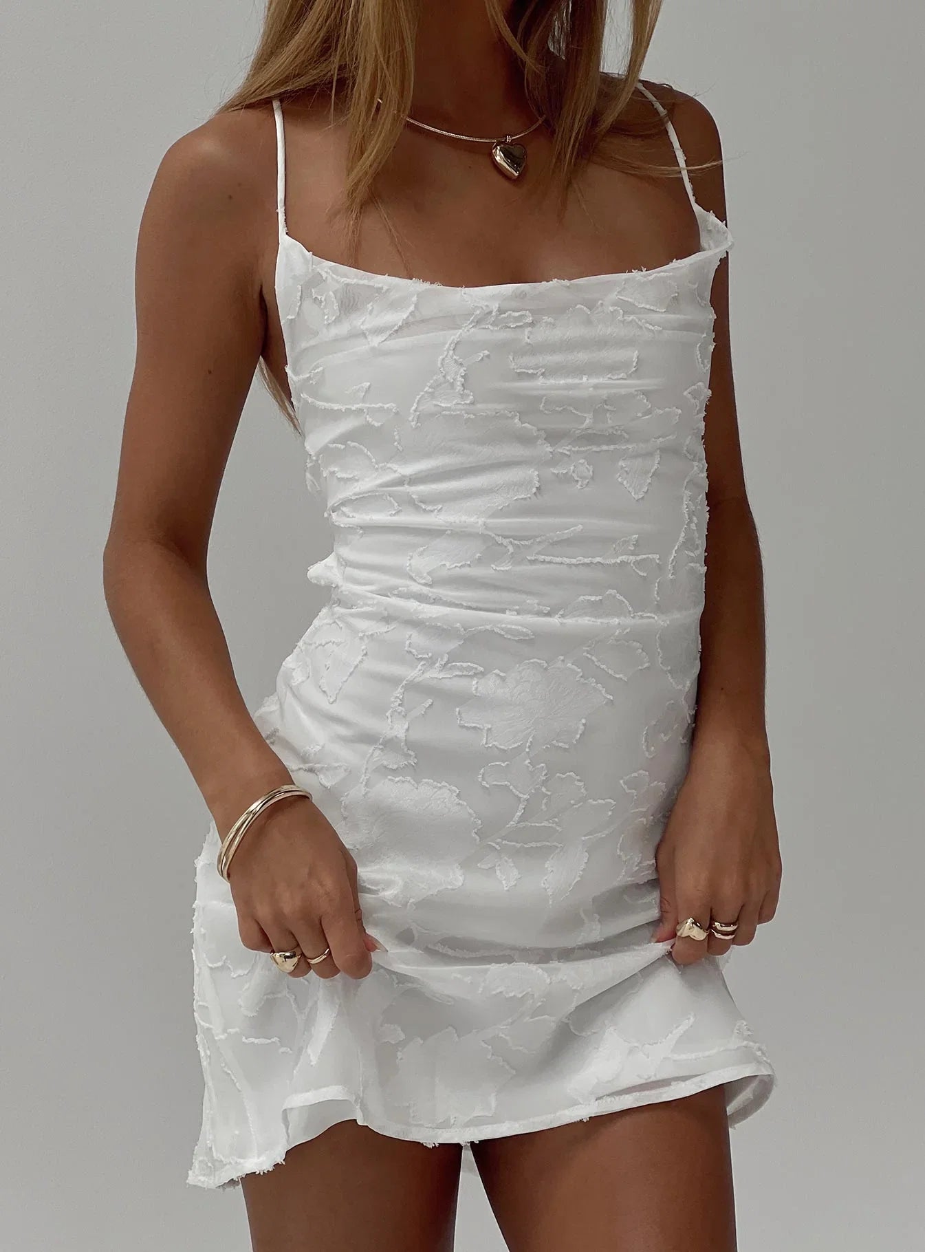 Celena Mini Dress White Floral