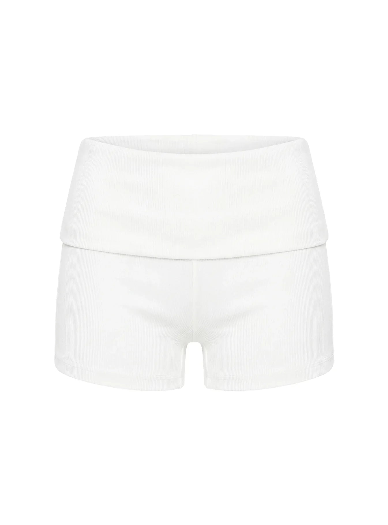 Baseline Low Rise Rib Shorts White