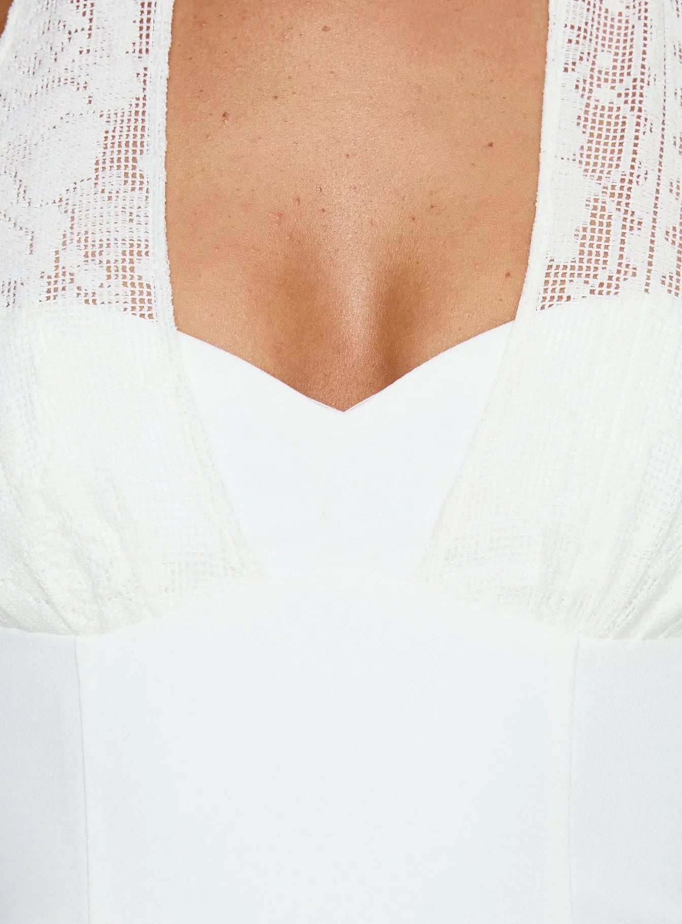 Josanna Crochet Halter Mini Dress White