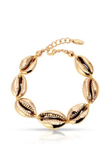 Ettika Seven Seas 18k Gold Plated Shell Bracelet
