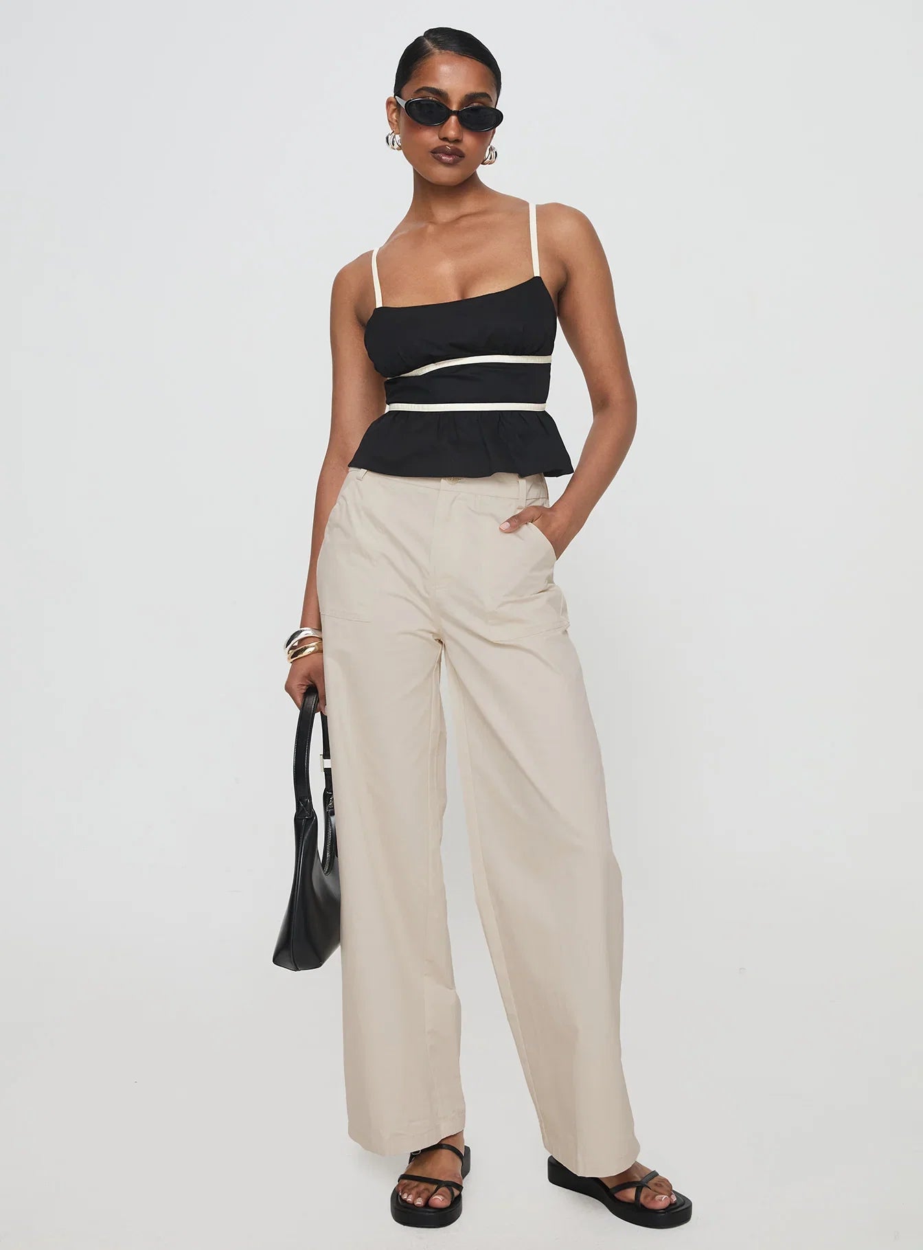 Daxon Top Black Cream