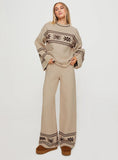 Anok Star Pants Brown Cream