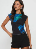 Nova Top Blue Floral
